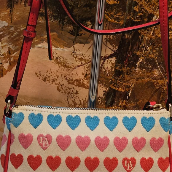 Dooney & Bourke Heart Pattern Multicolor Crossbody Bag - Picture 2 of 15